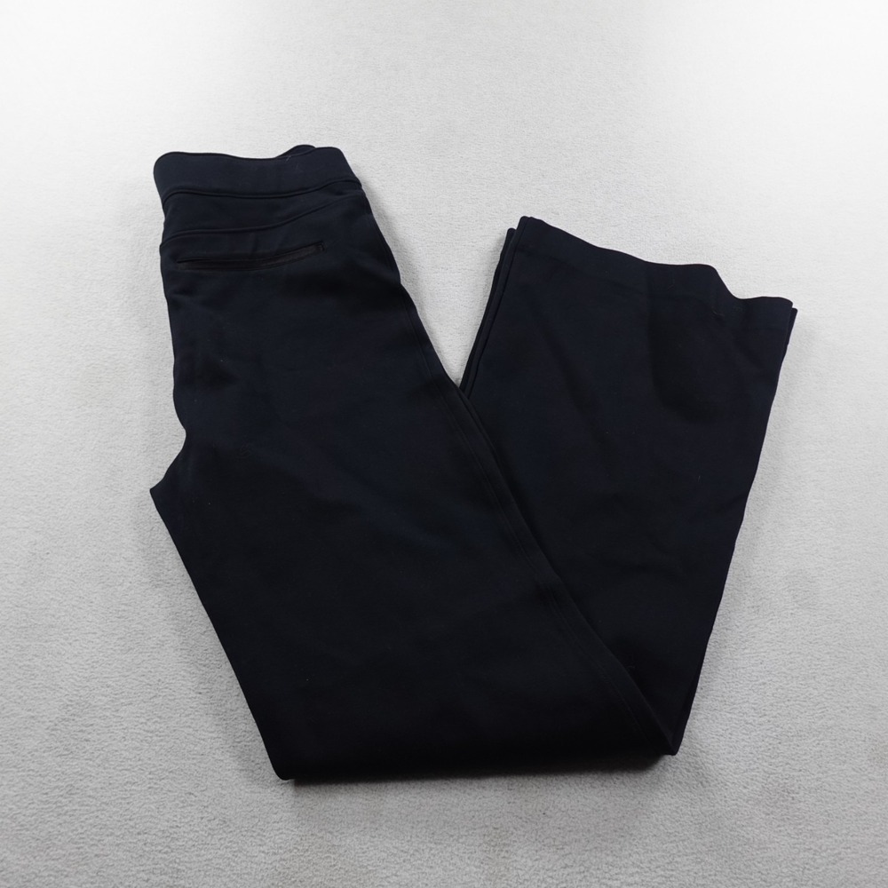 Spanx Ponte Flare Pants Womens Large Black Perfect Fit Targeted Compression